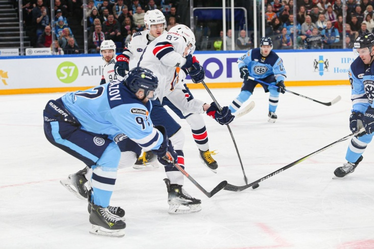 Фотография поста в ленте КХЛ: шансы «Металлурга» Магнитогорск и «Сибири» на победу в матче регулярного чемпионата