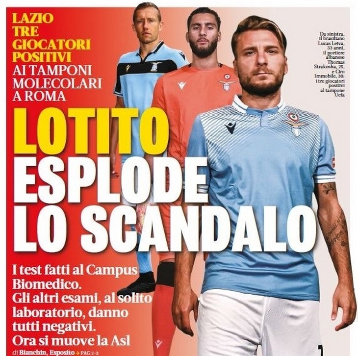 Лотито взрывается скандалом. Заголовки Gazzetta, TuttoSport и Corriere за 7 ноября