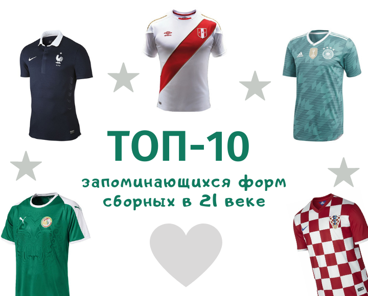 Топ-10 запоминающихся форм сборных в 21 веке