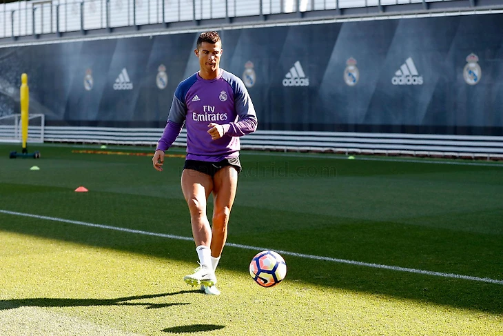 Криштиану на тренировке