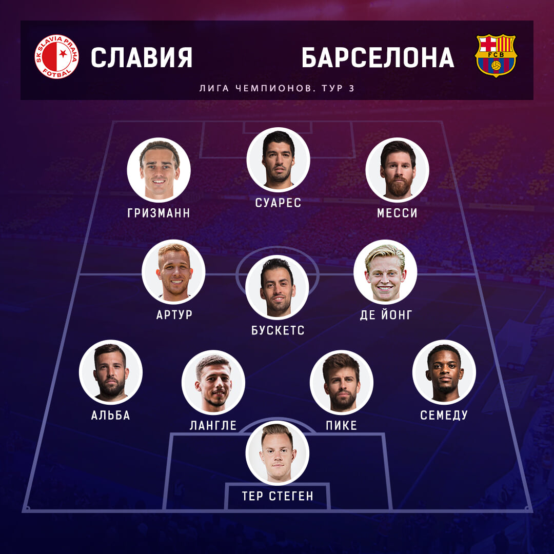 📊 Гризманн, Фати или Дембеле? Выбираем состав на матч со «Славией» 👍👎 -  FC Barcelona - Блоги Sports.ru