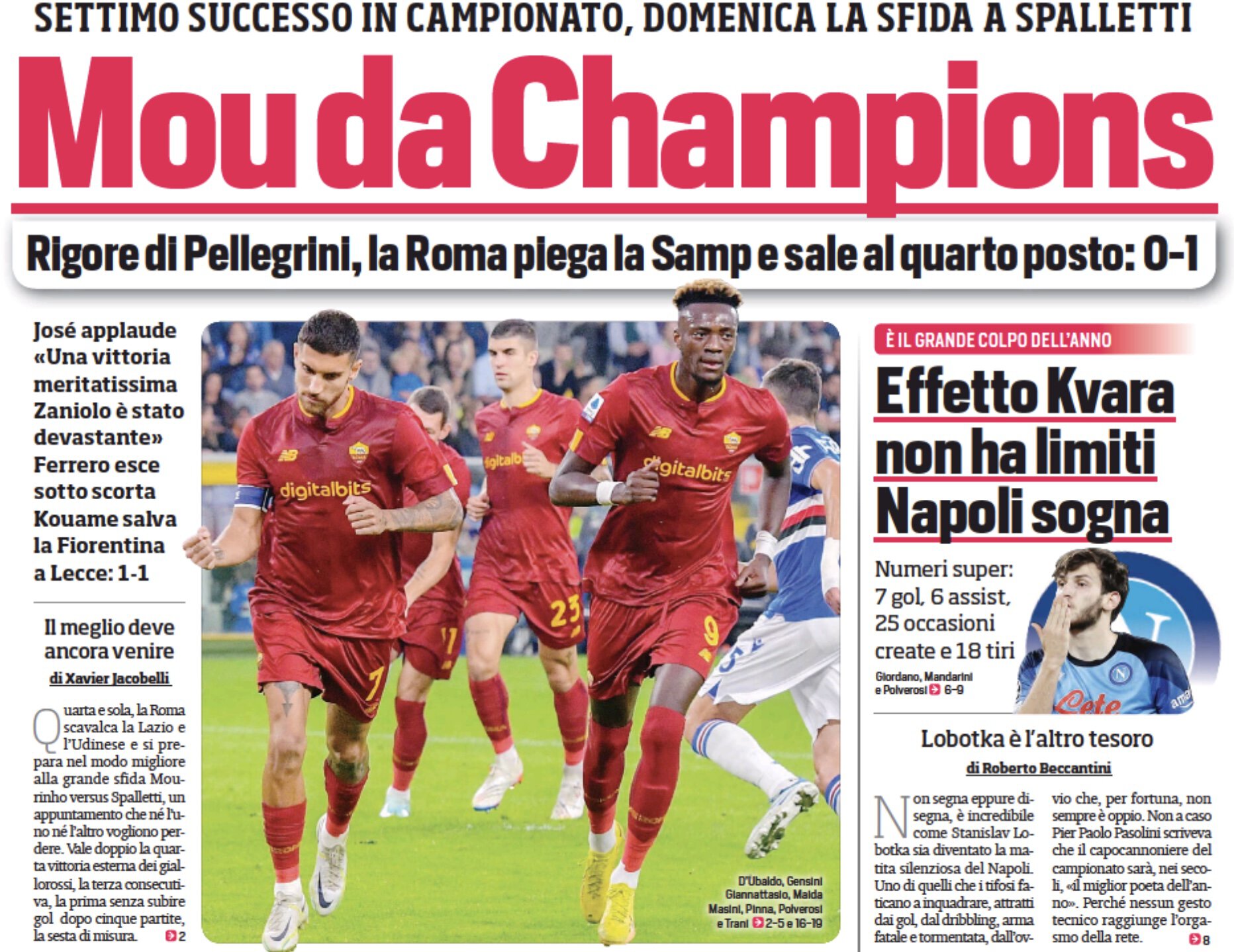 Моур достоин Лиги Чемпионов. Заголовки Gazzetta, TuttoSport и Corriere за 18 октября