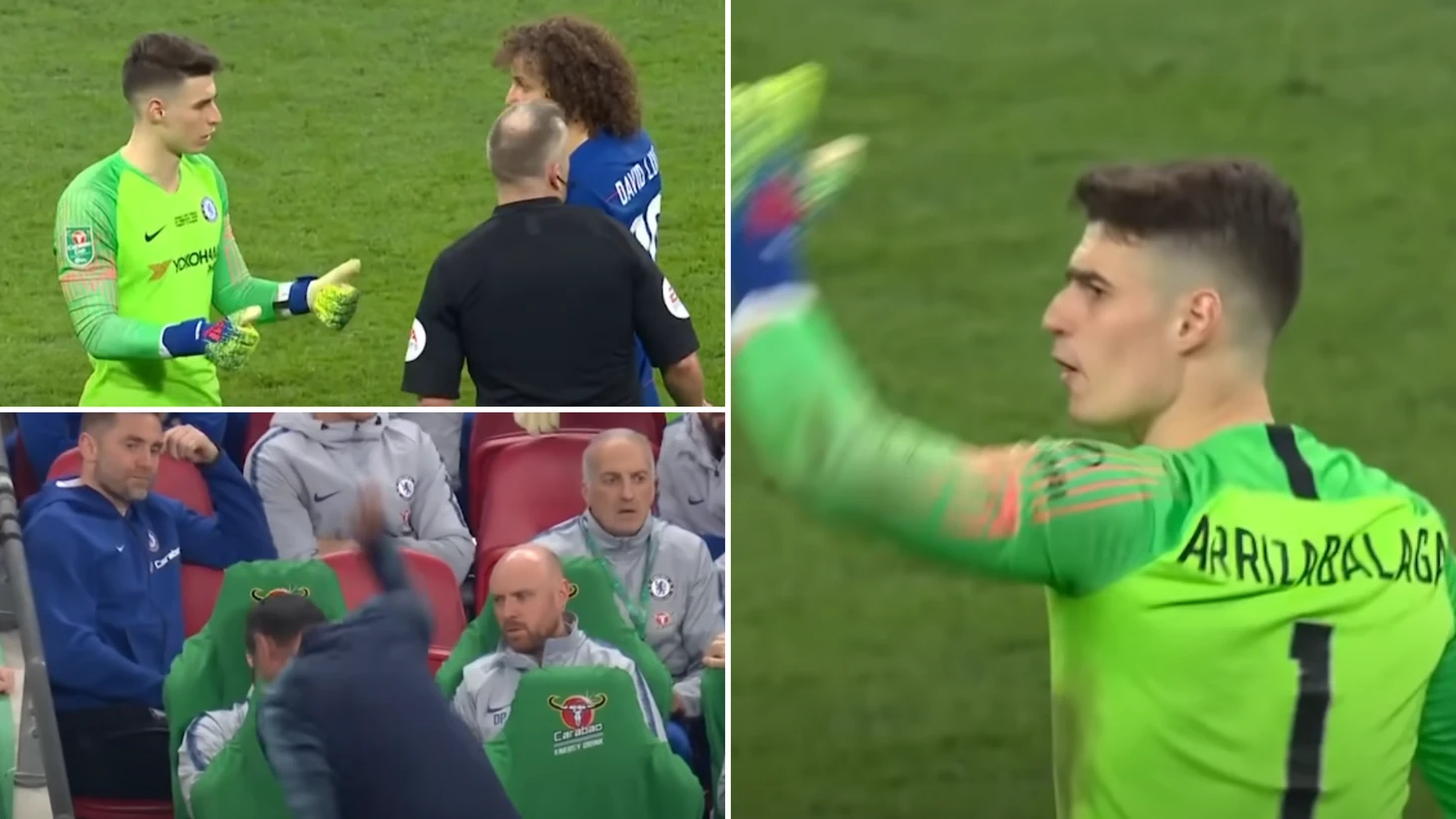 Kepa Explains Maurizio Sarri Argument During The Carabao Cup Final