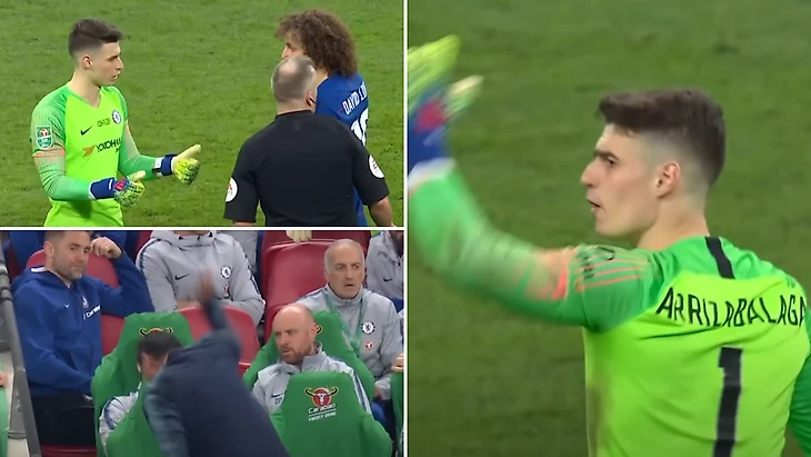 Kepa Explains Maurizio Sarri Argument During The Carabao Cup Final