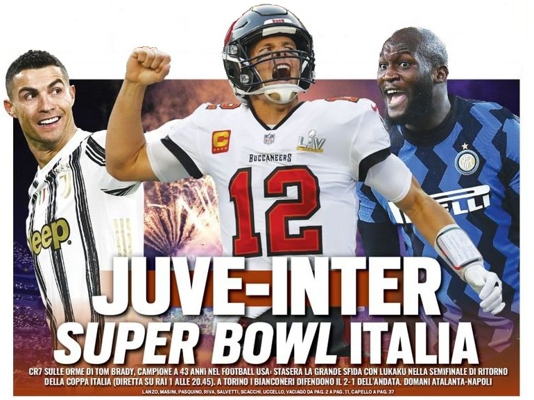 «Юве»-«Интер», Супербоул Италии. Заголовки Gazzetta, TuttoSport и Corriere за 9 февраля