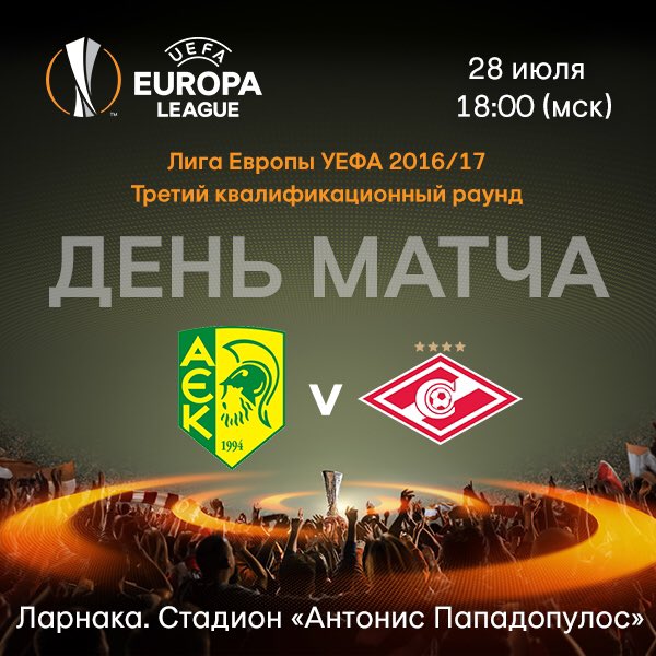 Состав «Спартака» в матче с АЕКом