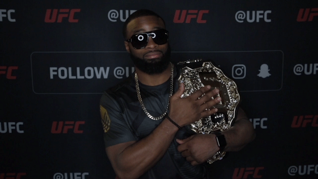 UFC mma champion nodding yup