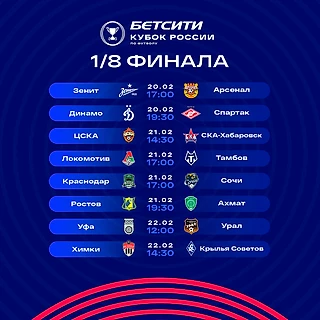 РФС представила расписание матчей 1/8 Кубка России. Но все ли игры состоятся?