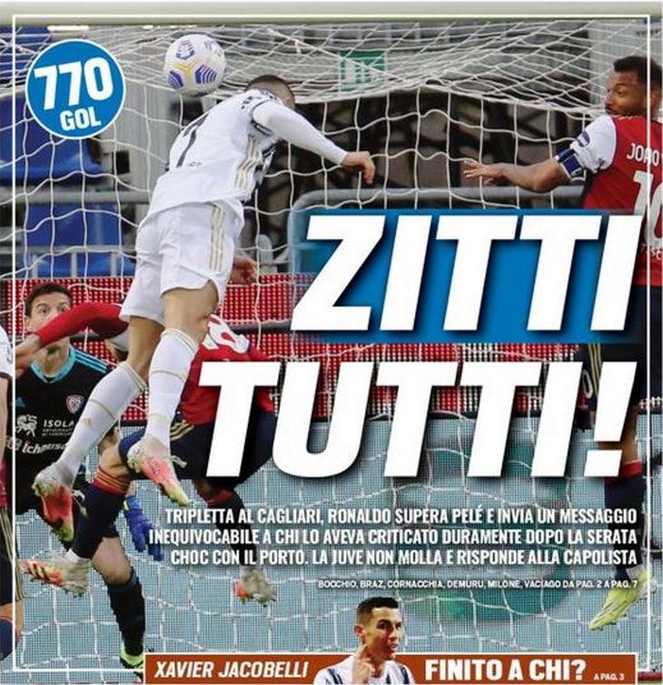 Заткнитесь все! Заголовки Gazzetta, TuttoSport и Corriere за 15 марта