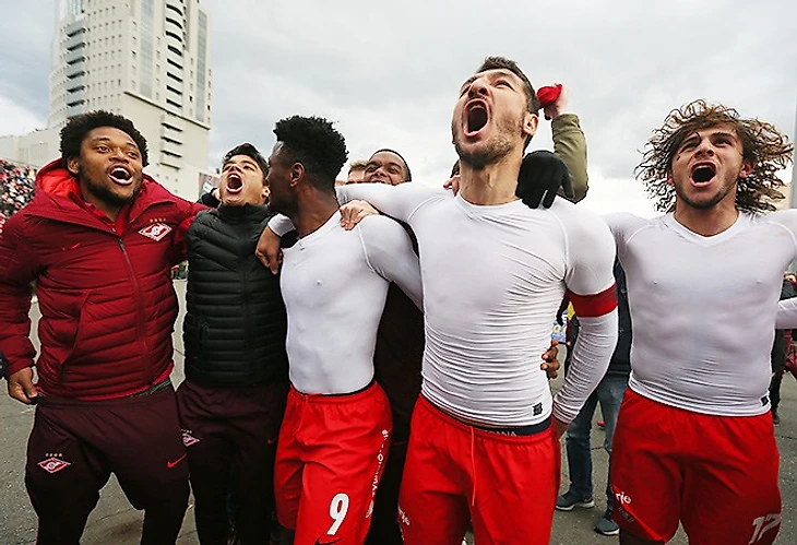 Георгий Тигиев — чемпион России в составе «Спартака»