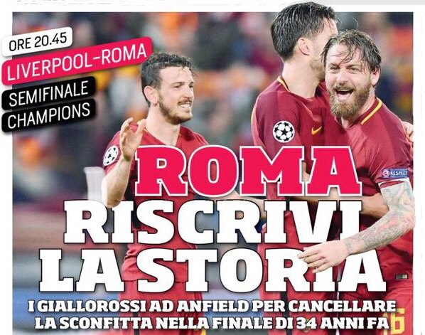 «Рома», перепиши историю. Заголовки Gazzetta, TuttoSport и Corriere за 24 апреля
