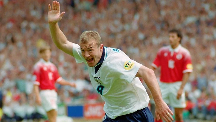 Алан Ширер в стоставе сборной Англии