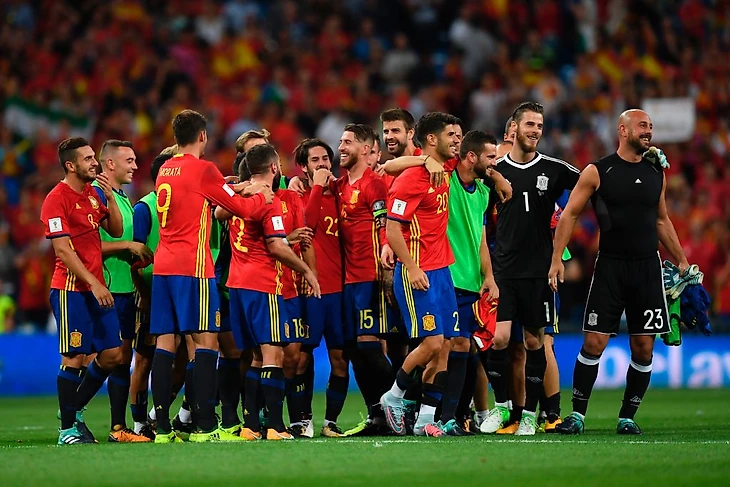 Сборная Испании после матча
