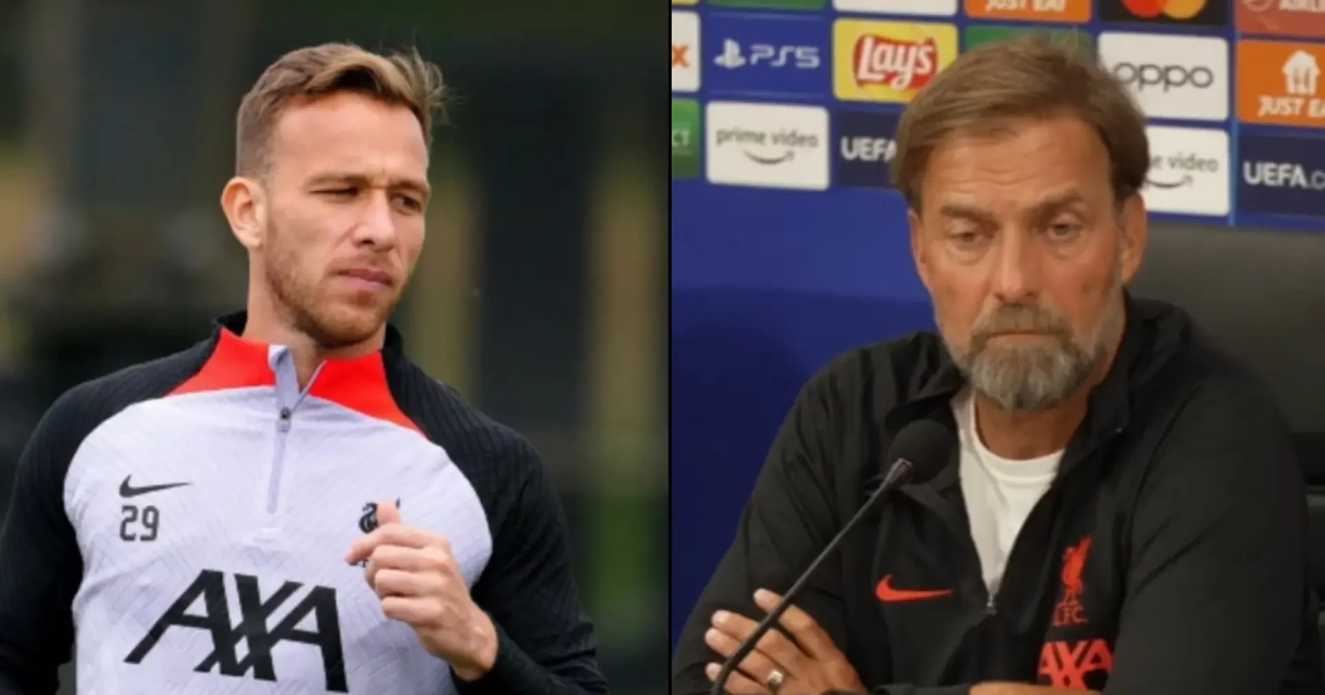 «Ему нужны тренировки». «Барса» купила Артура за 40 миллионов, «Ювентус» – за 72 миллиона, Клопп рассказал, в каком состоянии бразилец приехал в «Ливерпуль»