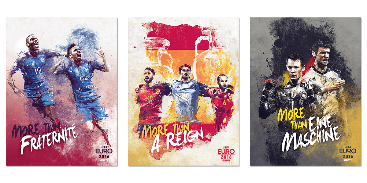 Плакаты команд-участниц Евро-2016 от ESPN