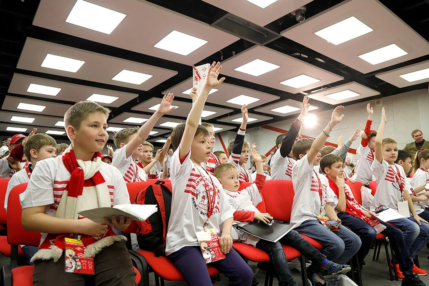 Детская пресс-конференция в рамках программы лояльности «Spartak Kids» была проведена на территории стадиона «Открытие Арена» 24-ого марта (фото: spartak.com)