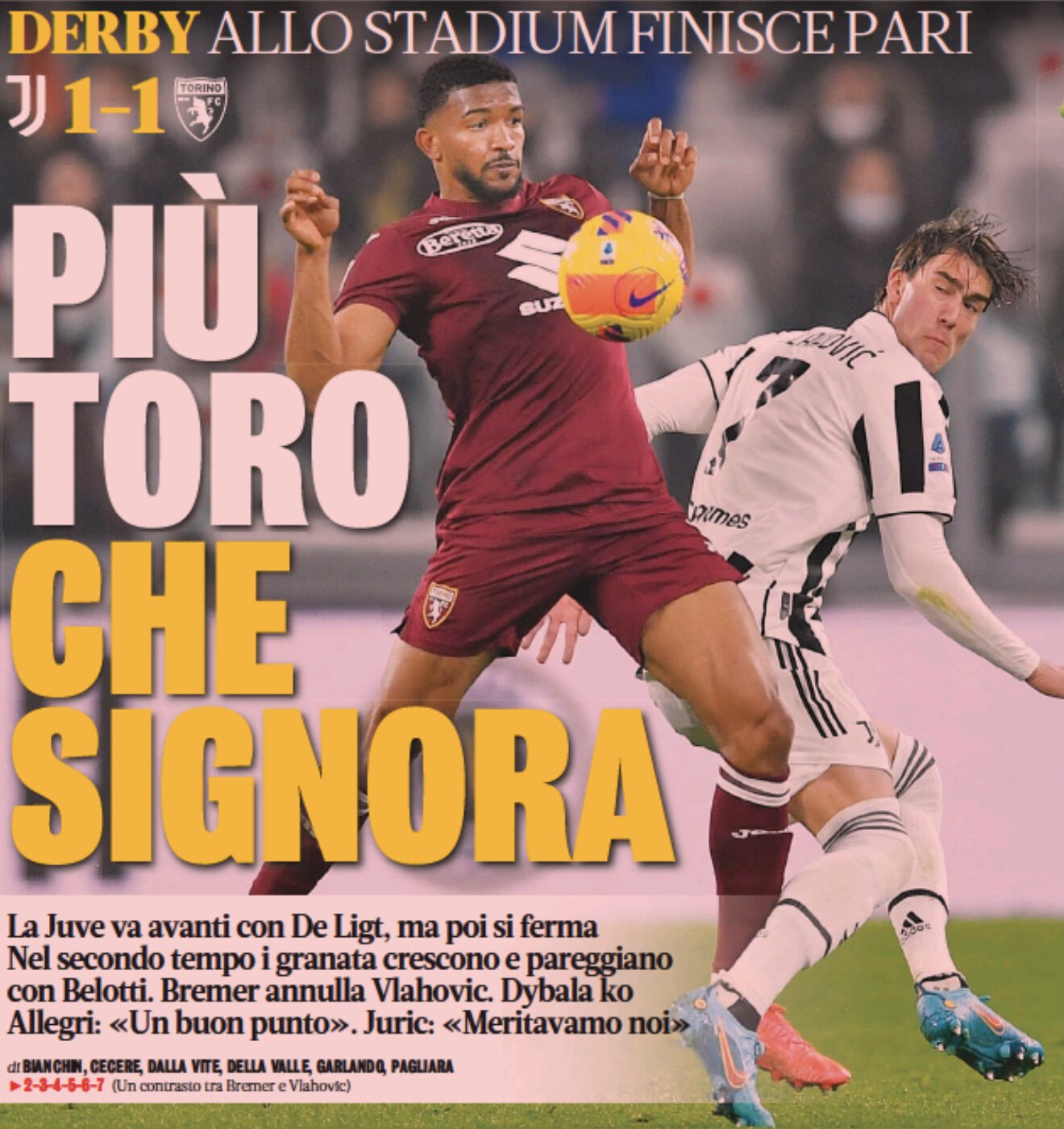Больше Бык, чем Синьора. Заголовки Gazzetta, TuttoSport и Corriere за 19 февраля