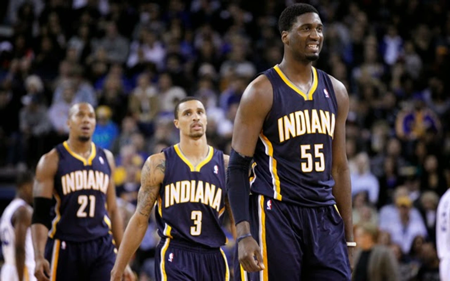 Roy Hibbert, David West & George Hill