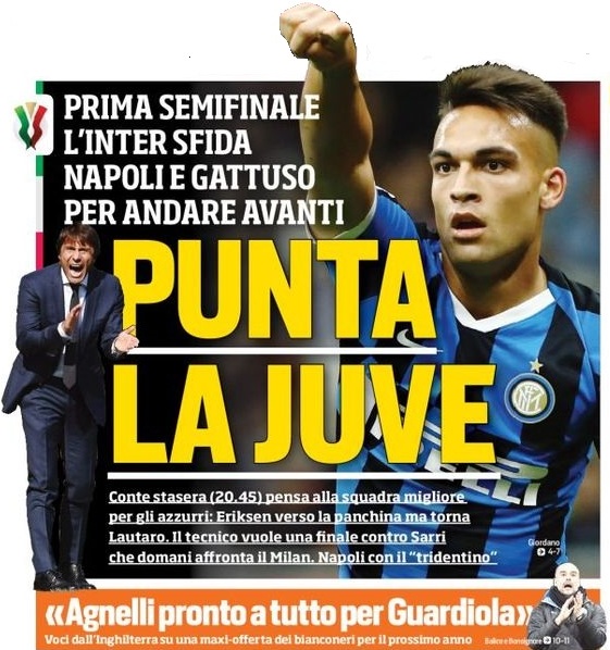 Ставка на «Юве». Заголовки Gazzetta, TuttoSport и Corriere за 12 февраля