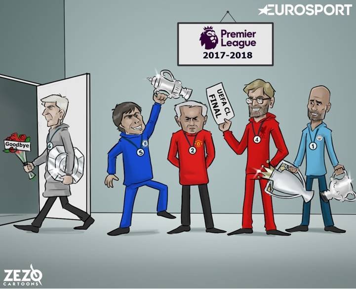 Кубок английской лиги, Жозе Моуринью, Антонио Конте, Кубок Англии, Лига чемпионов УЕФА, Суперкубок Англии, Пеп Гвардиола, Арсен Венгер, Юрген Клопп, премьер-лига Англия