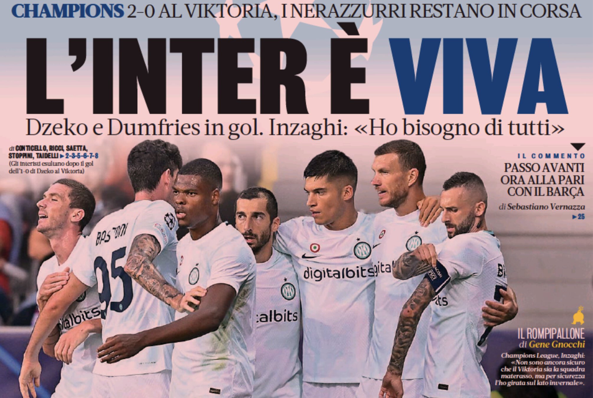 «Интер» жив. Заголовки Gazzetta, TuttoSport и Corriere за 14 сентября