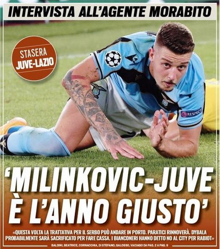 «Милинкович-«Юве», это хороший год». Заголовки Gazzetta, TuttoSport и Corriere за 6 марта