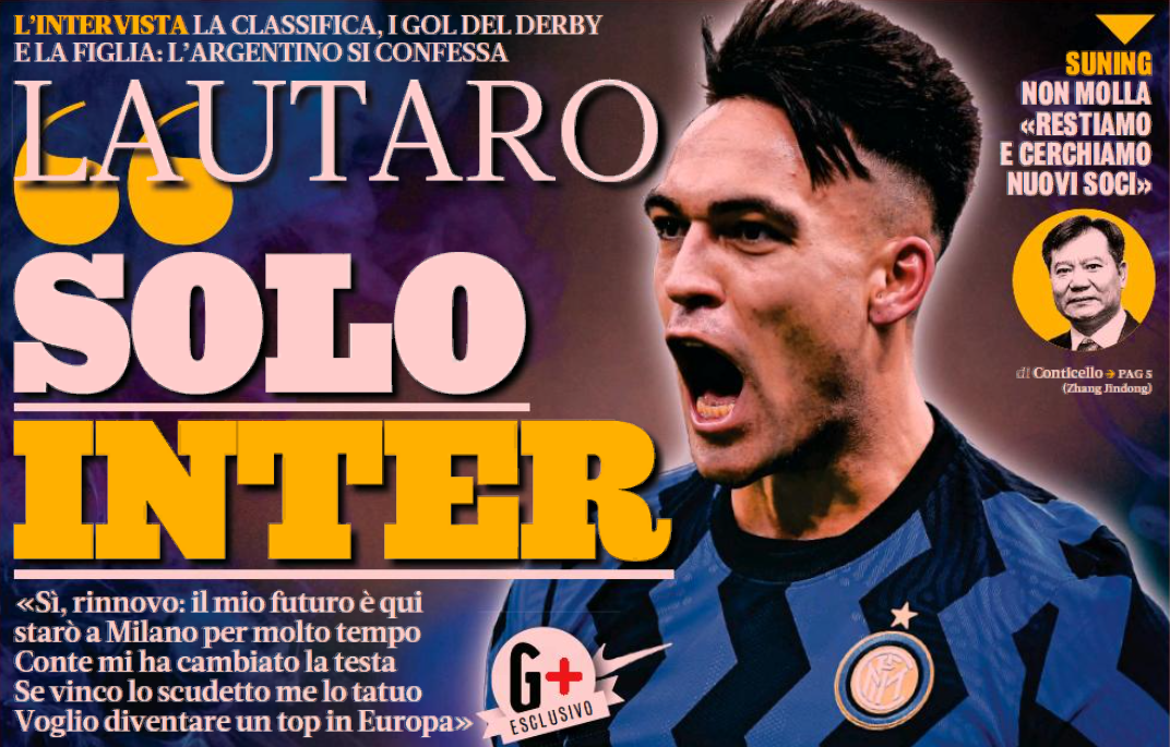 Лаутаро: «Только «Интер». Заголовки Gazzetta, TuttoSport и Corriere за 27 февраля