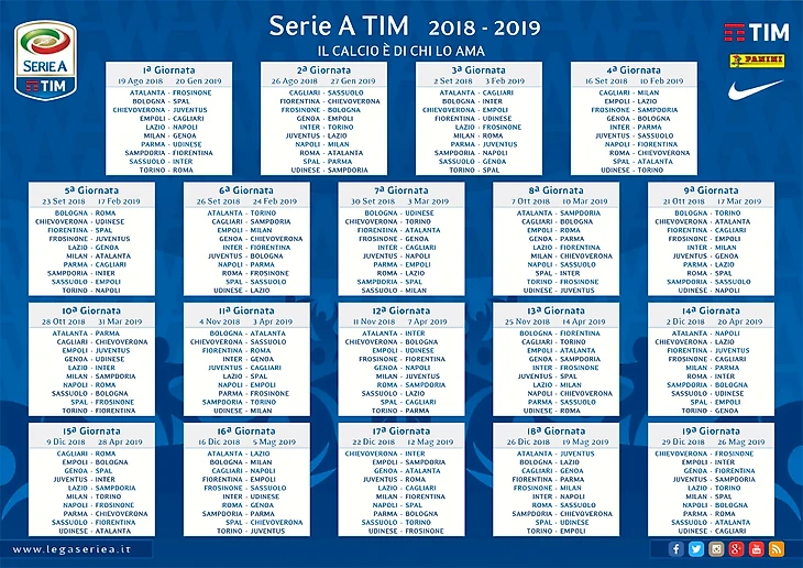Календарь Серии А 2018/19