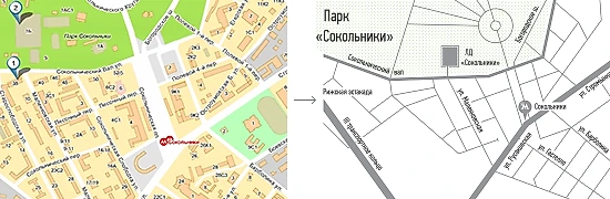 Maps of the Sokolniki