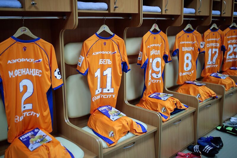 Раздевалка армейцев на Арене Химки