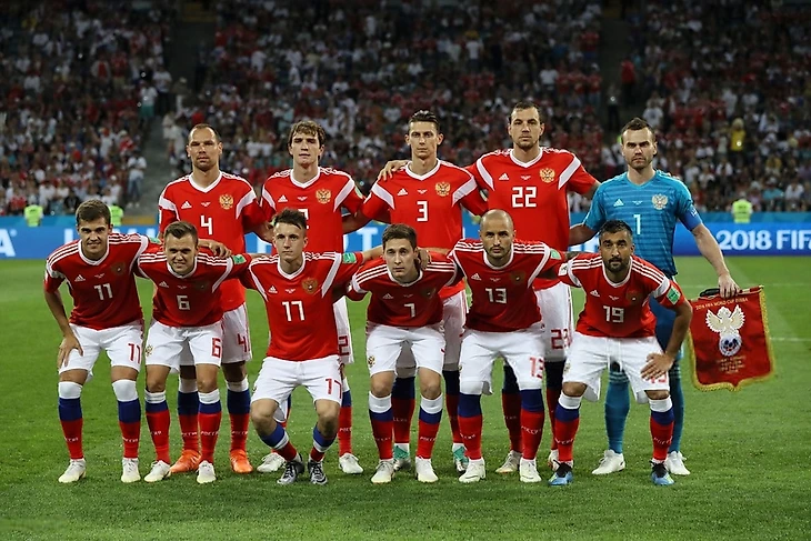 Сборная России перед матчем с командой Хорватии | Getty Images