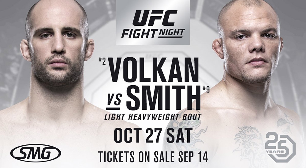 UFC FIGHT NIGHT  SAT. OCT. 27  Волкан Уздемир VS Энтони Смит