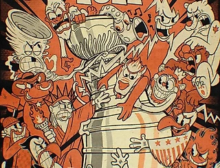Пары первого раунда плей-офф НХЛ в стиле мультиков 1930-х! Канадский иллюстратор подготовился к Кубку Стэнли
