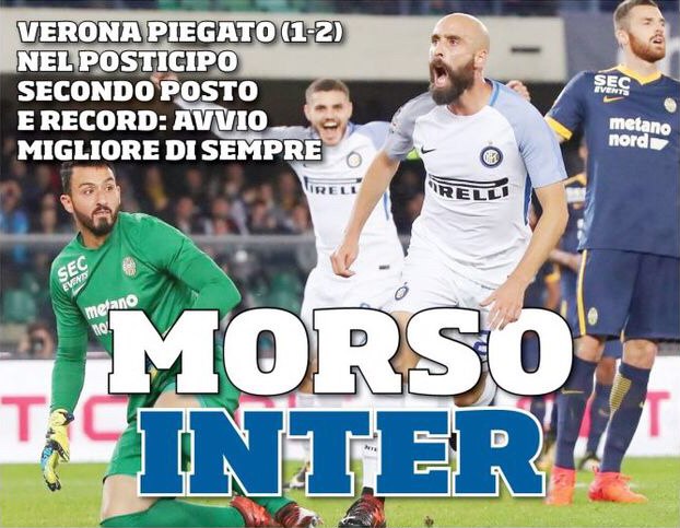 Укус «Интера». Заголовки Gazzetta, TuttoSport и Corriere за 31 октября