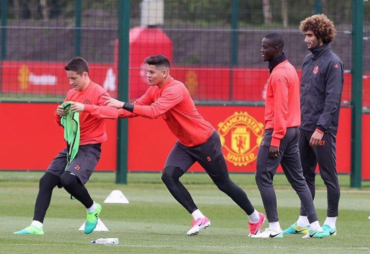 Видео с тренировки «Юнайтед» перед матчем с «Андерлехтом»