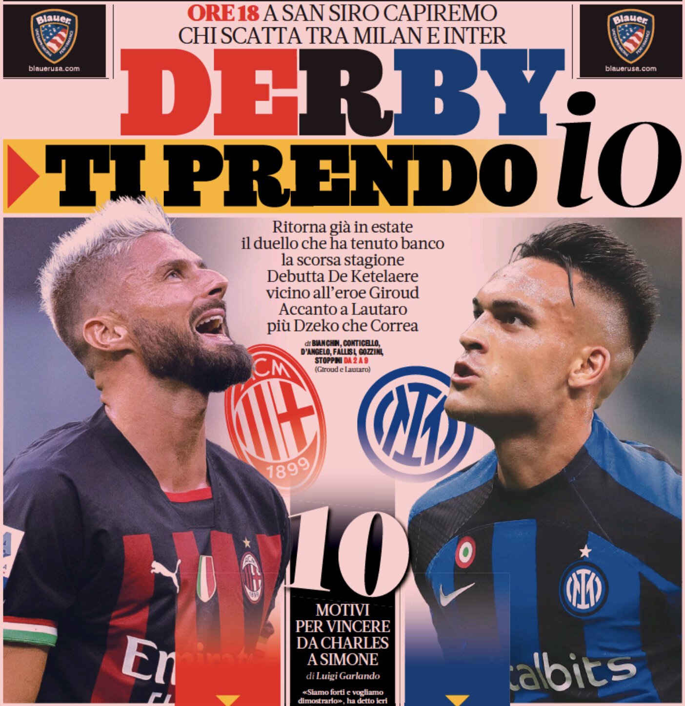 Дерби, тебя возьму я. Заголовки Gazzetta, TuttoSport и Corriere за 3 сентября
