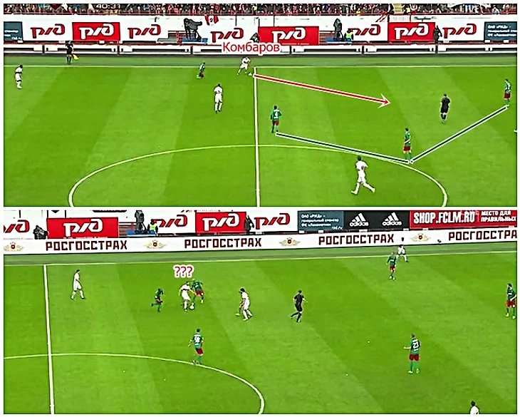 Комбаров привозит голевую атаку Локомотива
