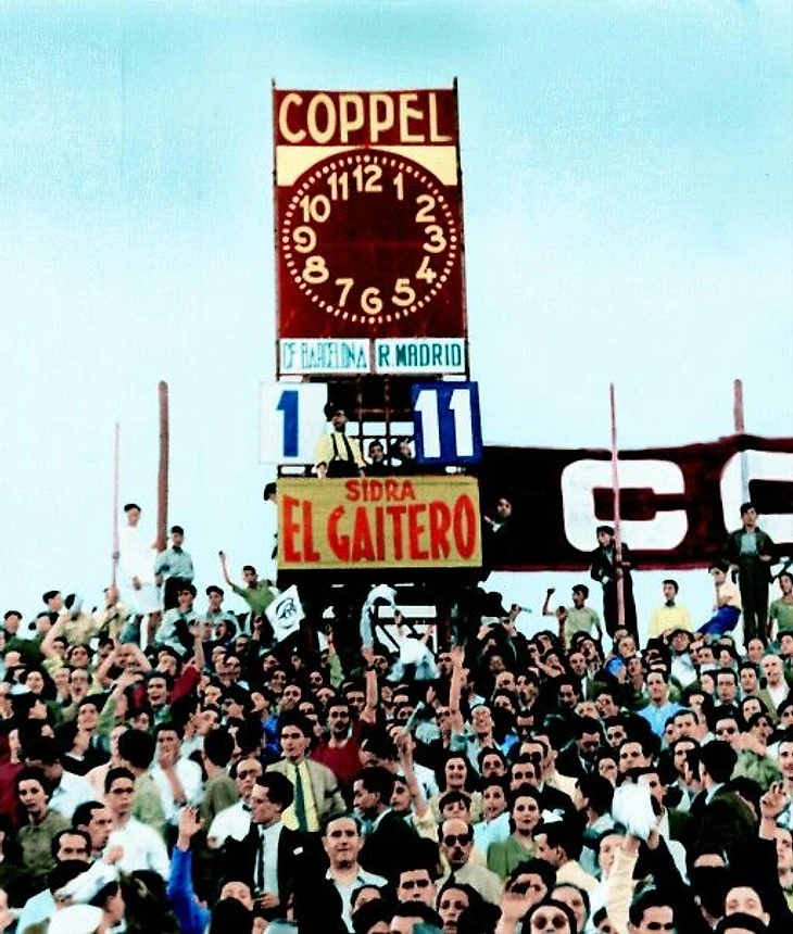 Табло мадридского стадиона «Чамартин» по окончании овеянного мифами El Clásico