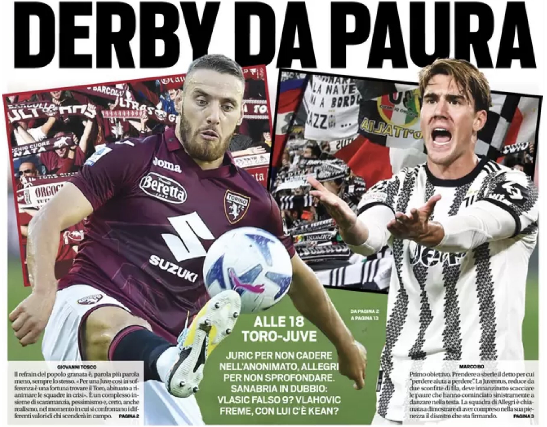 Дерби до страха. Заголовки Gazzetta, TuttoSport и Corriere за 15 октября