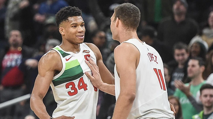 Брук Лопес и Яннис Адетокумбо