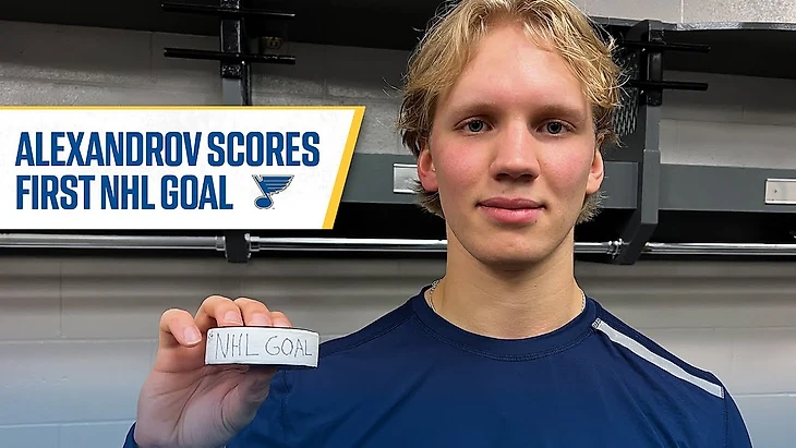 Nikita Alexandrov scores first NHL goal - YouTube