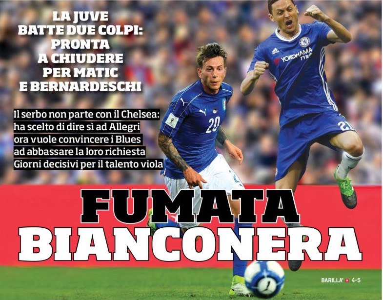 Черно-белый дым. Заголовки Gazzetta, TuttoSport и Corriere за 17 июля