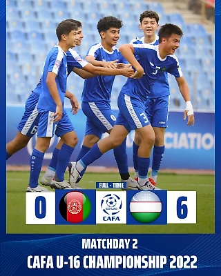 ЮНОШЕСКАЯ СБОРНАЯ УЗБЕКИСТАНА (U-16) ОБЫГРАЛА АФГАНИСТАН В ЧЕМПИОНАТЕ CAFA-2022
