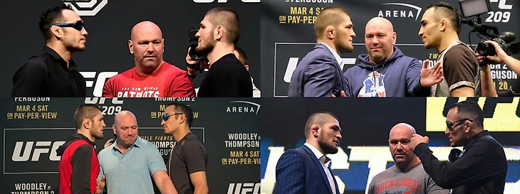 Tony vs Khabib staredowns