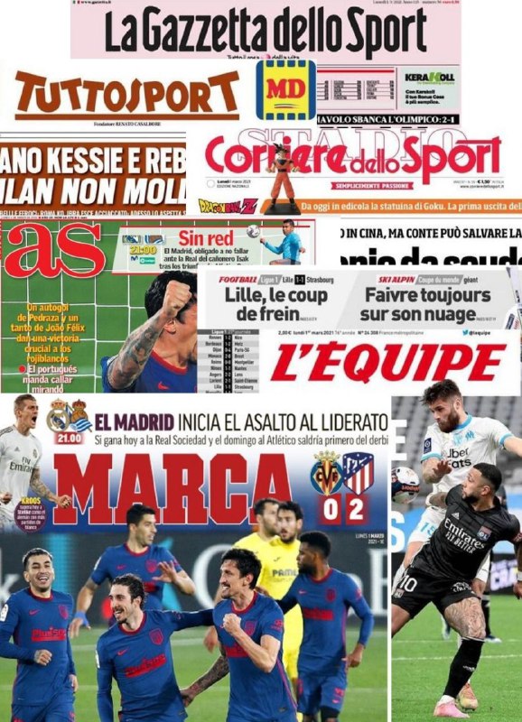 Атлетико готов к дерби, а Милан не отпускает Интер. Заголовки европейской прессы