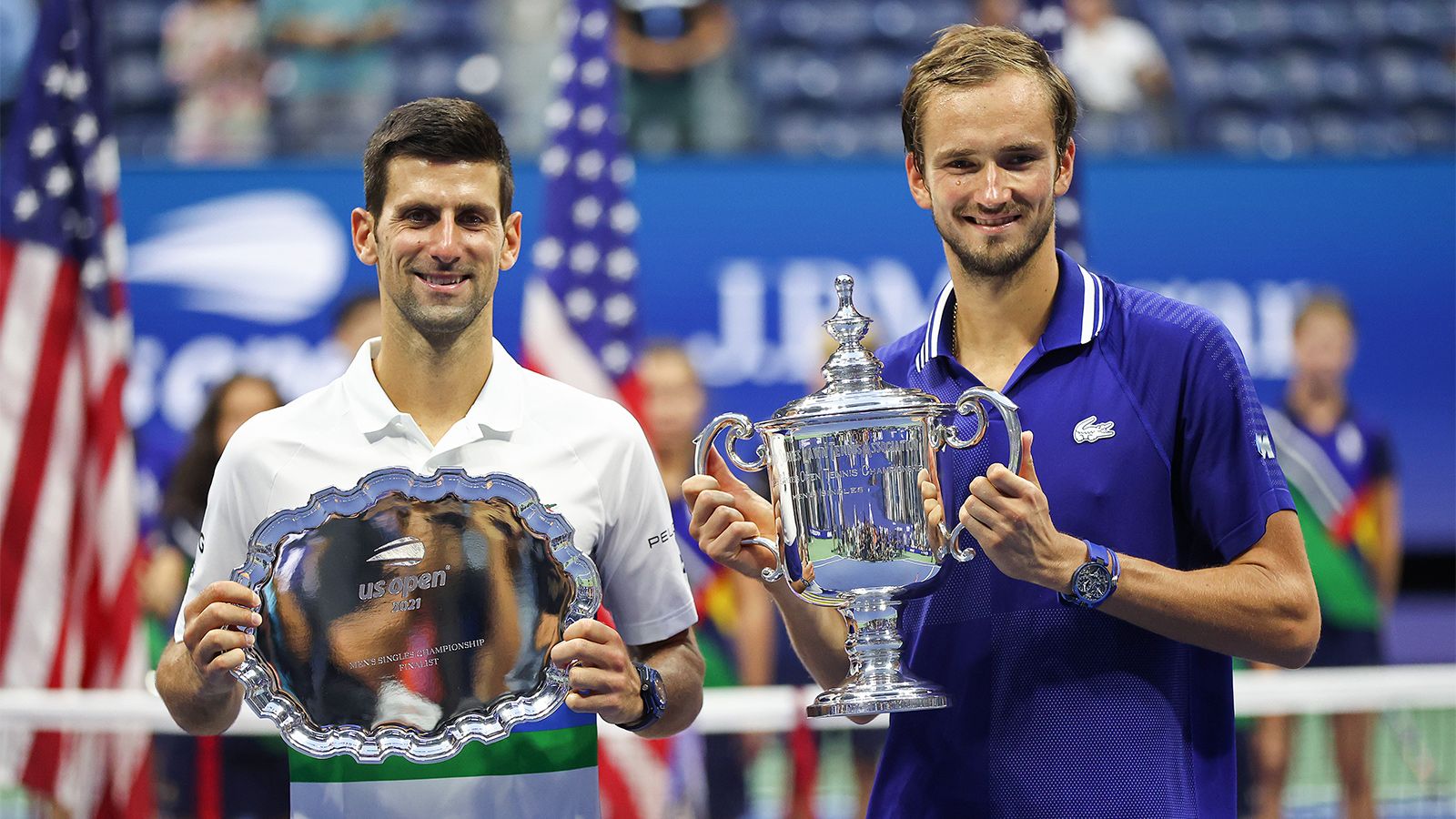 Большой шлем мужчины теннис. Daniil Medvedev us open 2021. Новак Джокович.