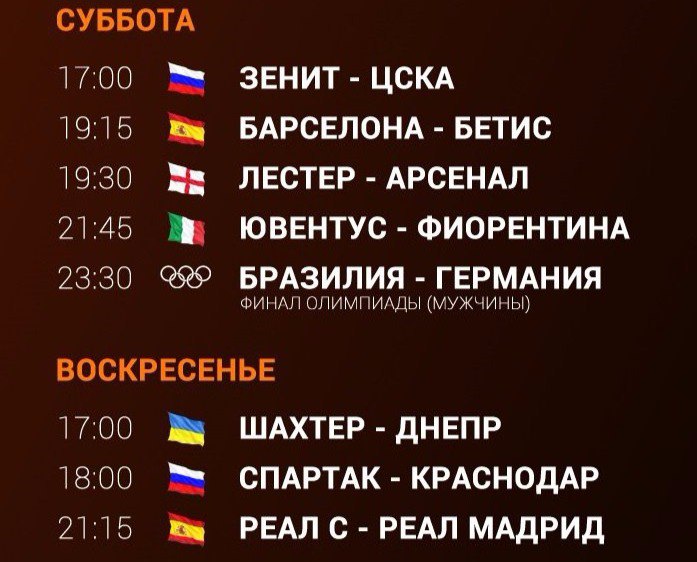 Топ матчи