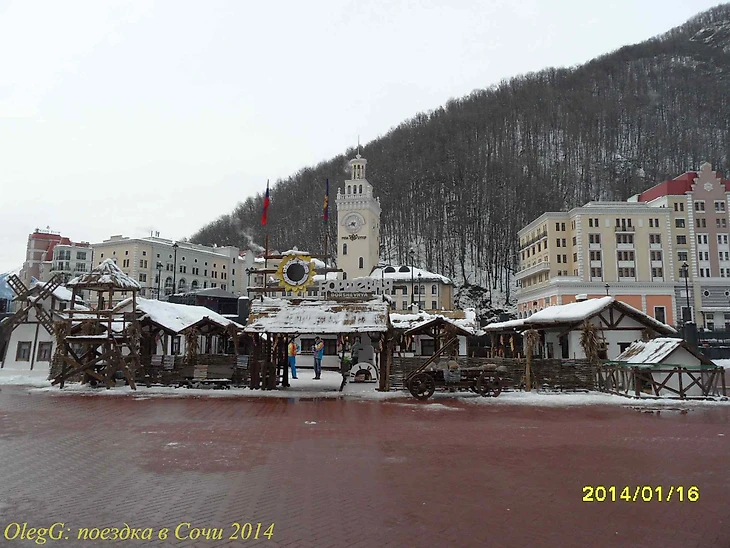 Сочи, Роза Хутор. Дождь 16.01.14