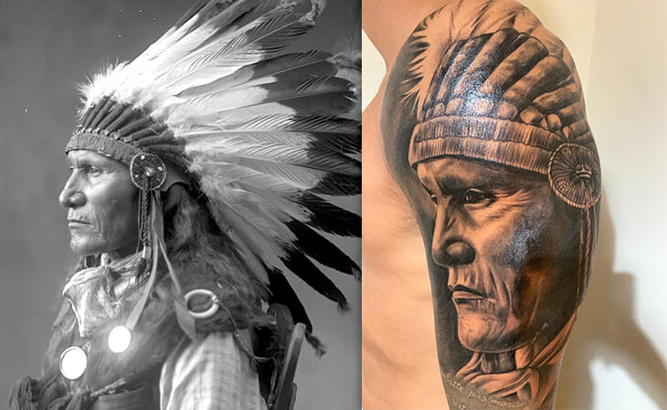 В плену у индейцев: тайна женщины с татуировкой на лице
