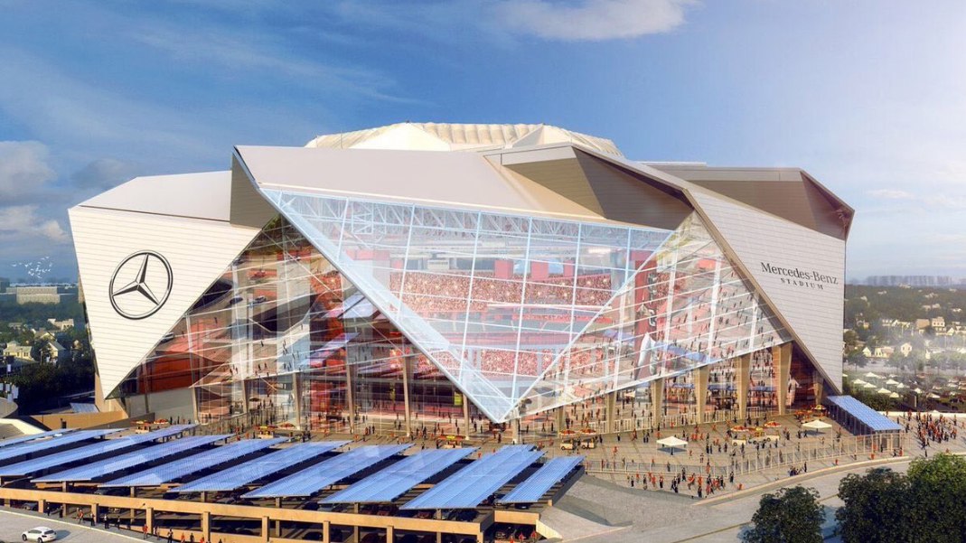 Mercedes Benz Stadium - новый стадион в МЛС, стоит 1,5 млрд долларов и откроется уже в этом году